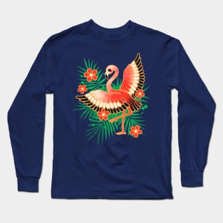 Sakura flamingo Long Sleeve T-Shirt